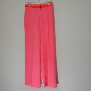 Roksanda Coral Pink with Orange Striped on Waist Pants, Size 6